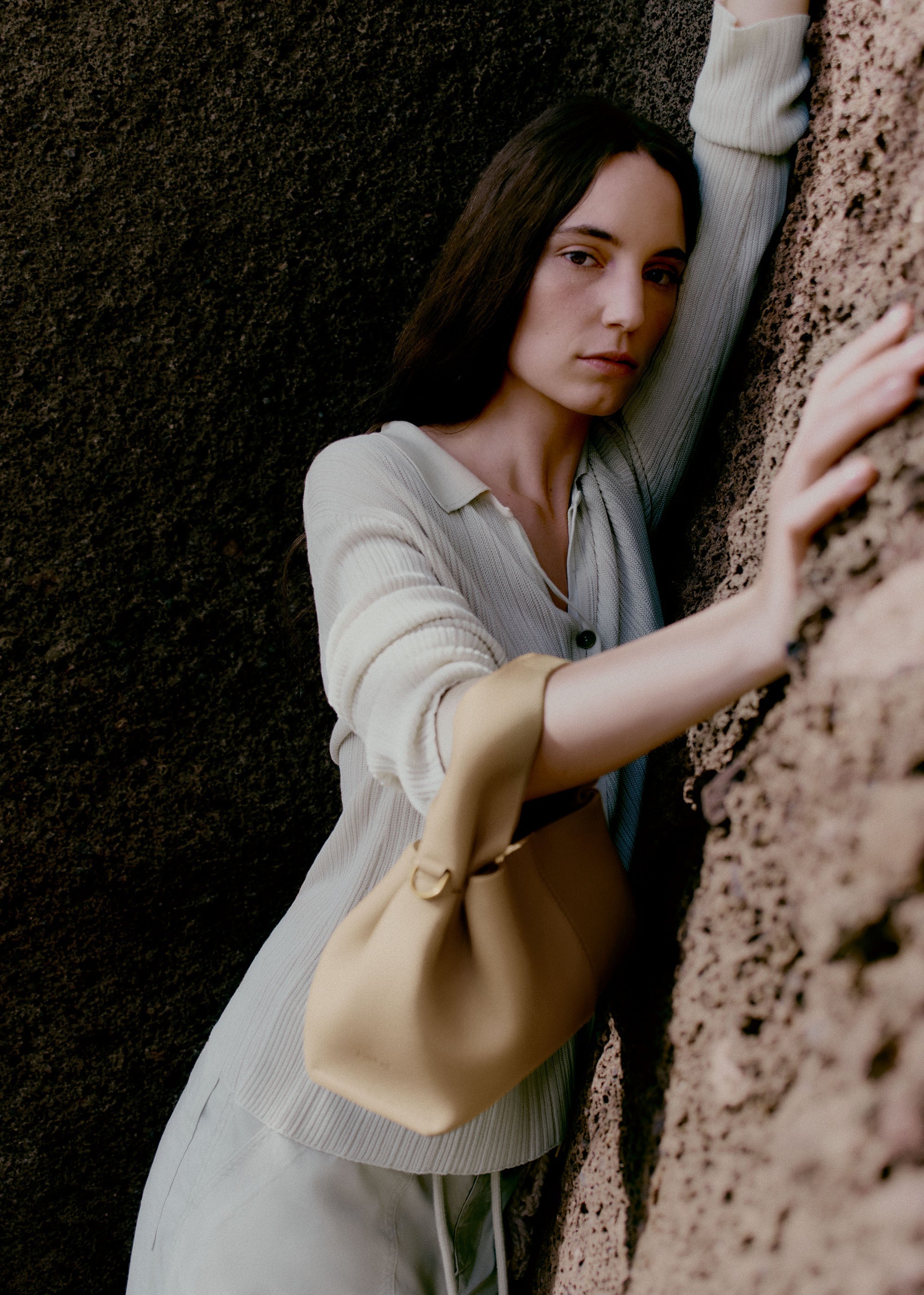 Numéro Neuf Mini - Sand Genarbtes Leder