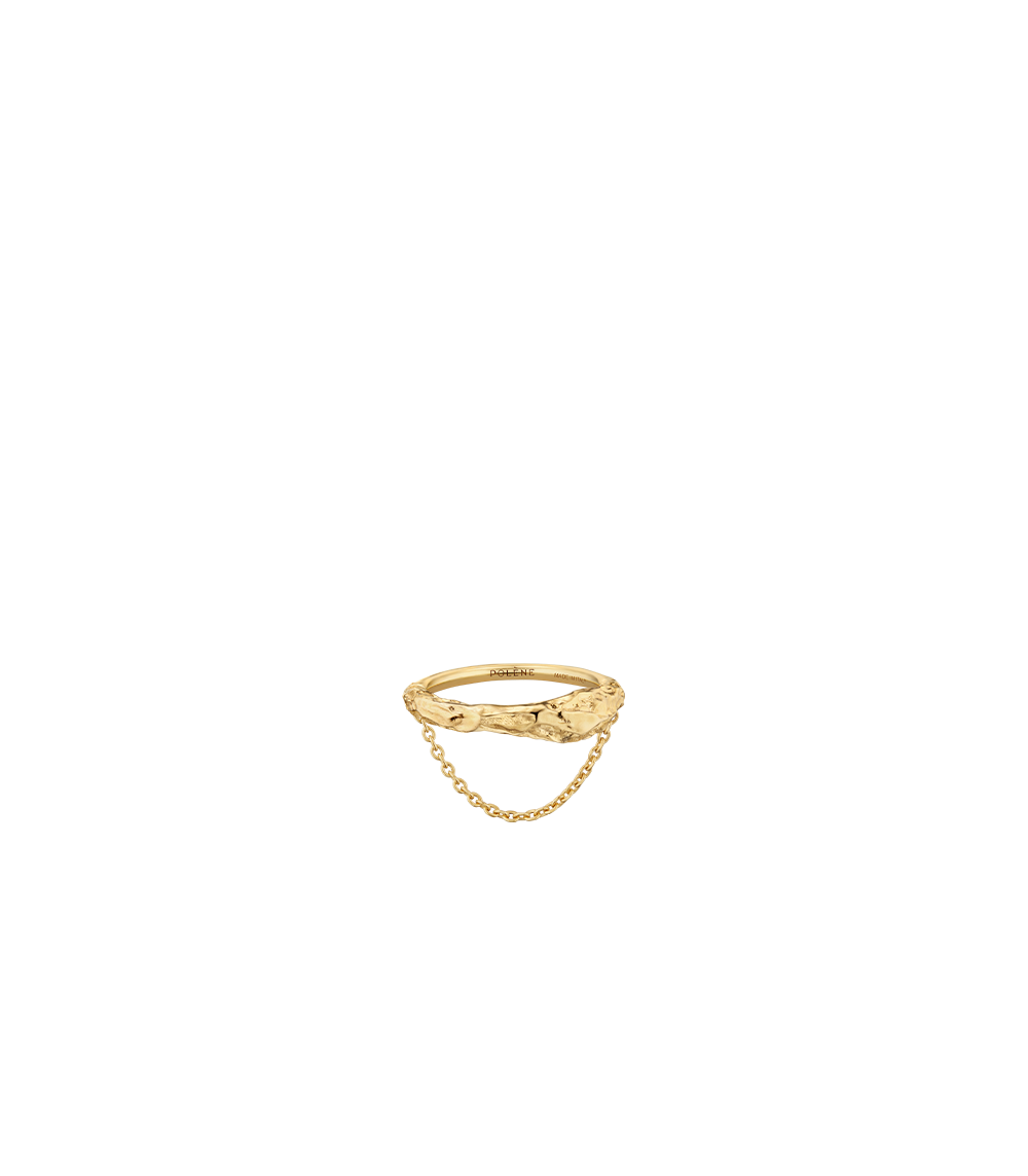 Ring mit Kette Eroz - Goldedition 24 Karat vergoldet